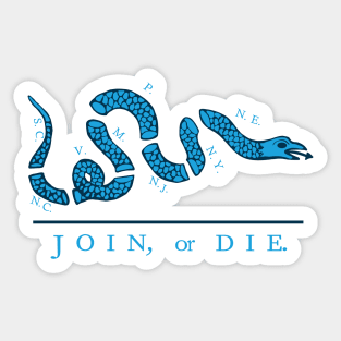 Blue Join or Die Sticker